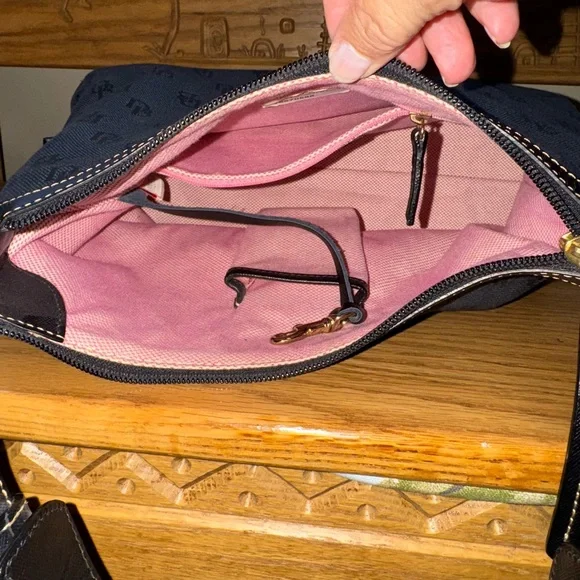 Dooney & Bourke Black East West Slouch Monogram Shoulder Bag - Picture 7 of 10